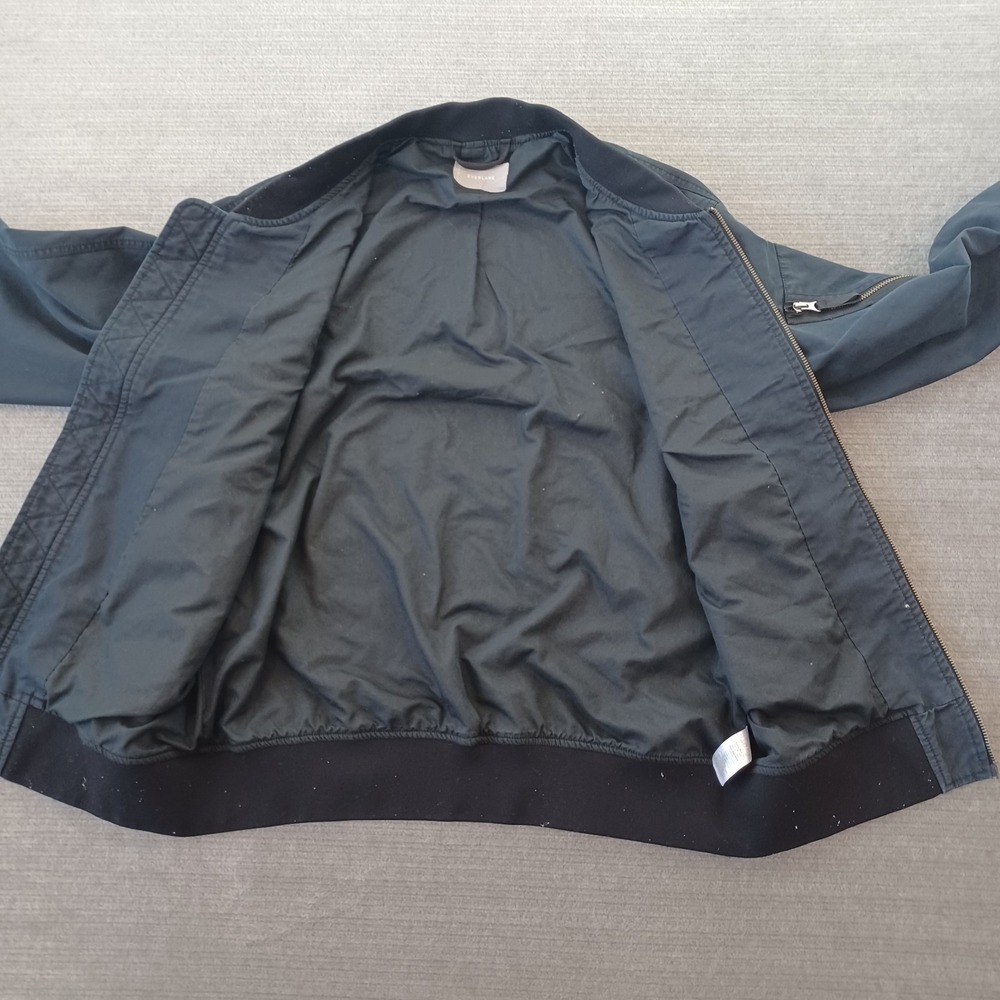 Everlane Bomber Jacket Mens Small Blue Full Zip Utility Casual Midweight - Picture 6 of 8